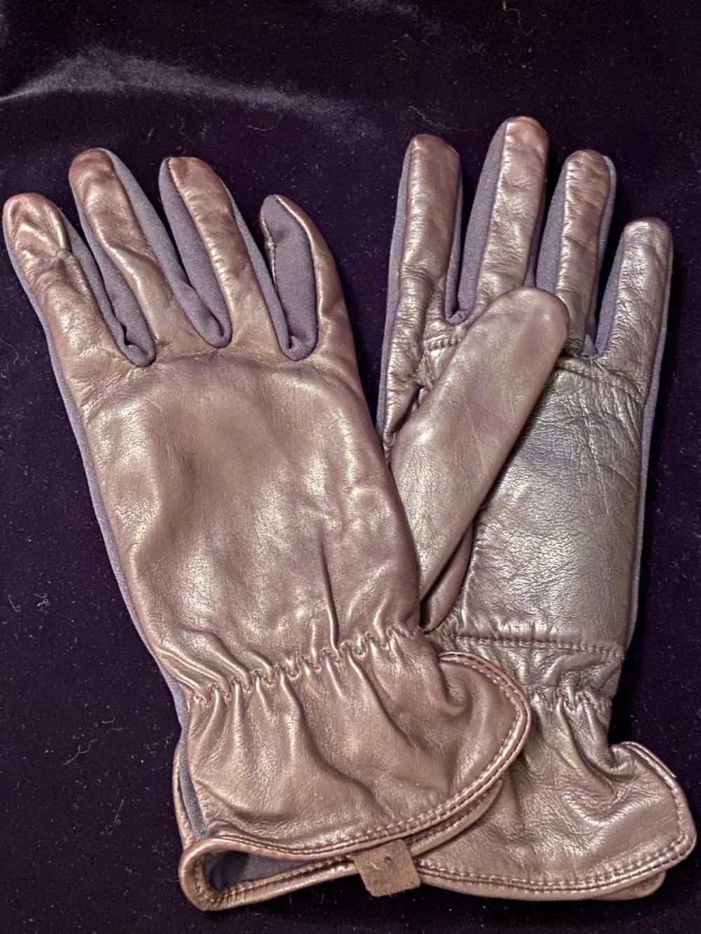 LL Bean Womens Genuine Butter Soft Leather Chocolate Brown Gloves X-Large Lined